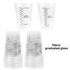 Automotive Paint Mixing Cups - 20 Pack Plastic Measuring Mixing Cups New