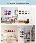 12 Pack Adhesive Hat Hooks For Wall  Super Strong Hat Holder For Baseball Caps