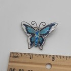 Vintage Signed Jeronimo Fuentes Sterling Silver 925 Enamel Butterfly Brooch Pin