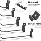 50 Slatwall Hooks Display Panel  Black  2 And 4 And 6 And 8 And 10 Inch