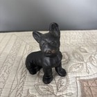 Cast Iron French Bulldog Hubley Black 2x3 Small Paperweight Vintage Antique Dog