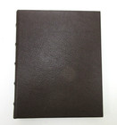 Address Book Leather Cover 6 Ring Binder Graphic Image Dark Brown