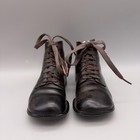 Antique Kids Shoes Leather Lace Up Boots Early 1900s Victorian Edwardian Display