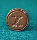 Vintage Brass Letter  x  Sealing Wax Stamp Seal