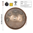 Handpan Drum In D Minor 12 Notes 22 Inche Steel Drum Percussion Instrument Gold