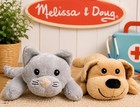 Melissa   Doug Vet Set Replacement Plush Dog Cat Stuffed Animals Puppy Kitten