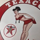 Vintage Texaco Gasoline Sign - Porcelain Motor Oil Bikini Sign