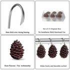 Set Of 12 Pinecone Shower Curtain Hooks Bathroom Rolling Hangers Curtain Slid