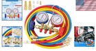 5ft Manifold Gauge Set With 3-way Charging For R404a r134a - Hvac Essential Tool