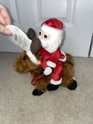 Nwt Dan Dee Santa Claus Reindeer Singing Back Flipping Plush Animal - Tested