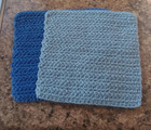 Cotton Washcloths Crochet Dishcloths Reusable Handmade Cloths 2 Cotton Blue Set