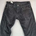 Levis 511 Jeans Mens 34x34 Black Corduroy Skinny Fit Stretch Casual Pants