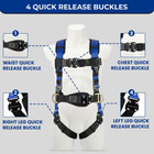 Sorano Safety Harness Fall Protection    upgraded 4 Quick Buckles  Roofing Harness