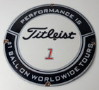 Vintage Titleist Golf Sign -  1 Ball Golfing Dealer Porcelain Gas Pump Sign