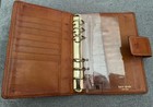 Kate Spade Brown Planner Organizer Agenda Binder Canva Leather 6 Ring No Inserts
