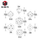 7x Polyhedral Resin Dice Set For Trpg Dungeons   Dragons Dnd Roleplaying Yellow