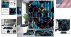 Complete Bathroom Set With Shower Curtain   Mats  Sky Blue