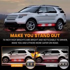  2pcs 60 Inch Truck Emergency Lights Strip 720 Led Running Board Red white