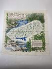 Vintage Great Smoky Mountains National Park Souvenir Dresser Scarf Usa 1994