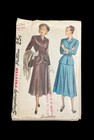 Vtg 40s Simplicity Printed Two Piece Suit Dress Pattern  2284 Sz 18 5 Complete 