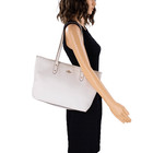 Coach City Zip Tote Chalk White Crossgrain Leather Gold Hardware F58848