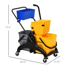 Mop Water Bucket Wringer Cart