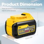 12 0ah Battery For Dewalt Flexvolt 20v 60v Max Dcb206 Dcb606 Dcb609 Dcb612 New