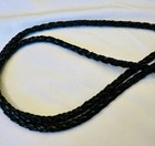 6mm Vintage Black Leather Bolo Tie Cord With Sterling Silver Tips