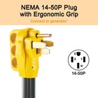 6 Awg Nema 14-50p To 6-50r Welder Adapter Cord 25ft  Heavy Duty Stw 6awg   3c 50