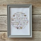 Hearts - Framed Completed Cross Stitch