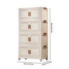 4 Tier Stackable Storage Bins With Lids Doors Wheels Storage Drawer