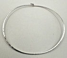 James Avery Hammered Sterling Silver Hook Closure Choker Necklace 15  Retired