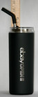 Black Beverage Bottle With Ebay Open Logo   Insulated Tumbler  Lid    Straw