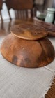 Vintage Primitive Large Wooden Munising Hand Turned Bowl 10 5 In