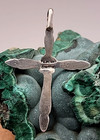 Sterling Pendant Navajo Southwestern Cross 2 l Sand Cast Signed Francis L Begay