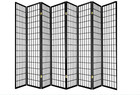 Legacy Decor 8-panel Shoji Room Divider  Black Real Wood Grid