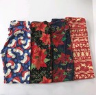 Lularoe Womens Leggings Os Christmas Prints One Size Lot Of 8 Snowflakes Santa