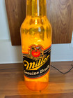 1988 Vtg Miller Genuine Draft Mgd Beer Full Bottle Lighted Sign 3d 30 