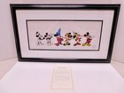 1993 Mickey Though The Years Walt Disney Sericel Framed W Coa Limited Edition
