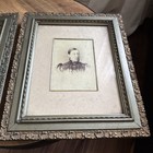 Pair Of Antique Victorian Framed Photographs C1900 Original Frames Bristol Label