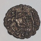 Medieval European Copper Coin Scalloped Edge  Era Bc   Ad