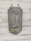 1970s Vintage Dingo Leather Boots Double Sided Retail Store Display Sign Hanging