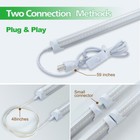 8ft T8 Led Shop Light V-shape 75w 6500k Clear Cooler  Freezer Led Tube Light