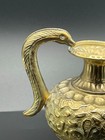 Antique Gold Vermeil On Sterling Handled Ewer Pitcher