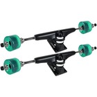 Longboard Package Core 7 0 Black Trucks 76mm Translucent Green Wheels