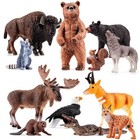 12pcs Realistic Animal Figurines Set - Safari  Woodland   Jungle Toys For Kids 