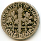 Vintage 1952 Roosevelt 10 Cent Dime - 90  Silver Us Coin - Circulated Condition