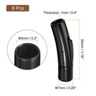 6pcs Leather Cord End Clasp 5mm Hole Column Clasps Connectors Making Black