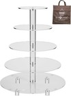 Large 5-tier Acrylic Round Wedding Cake cupcake Tower dessert Stand pastry Se   