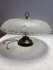 Vintage  Glass Ceiling Light Fixture 50s 60s  No Chips Beautiful Glass 
